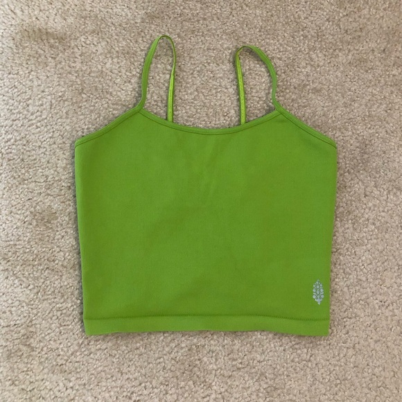 Free People Strappy Back Tighten Up Tank In Luminous Lime. NWOT! Sz M/L - Picture 5 of 8